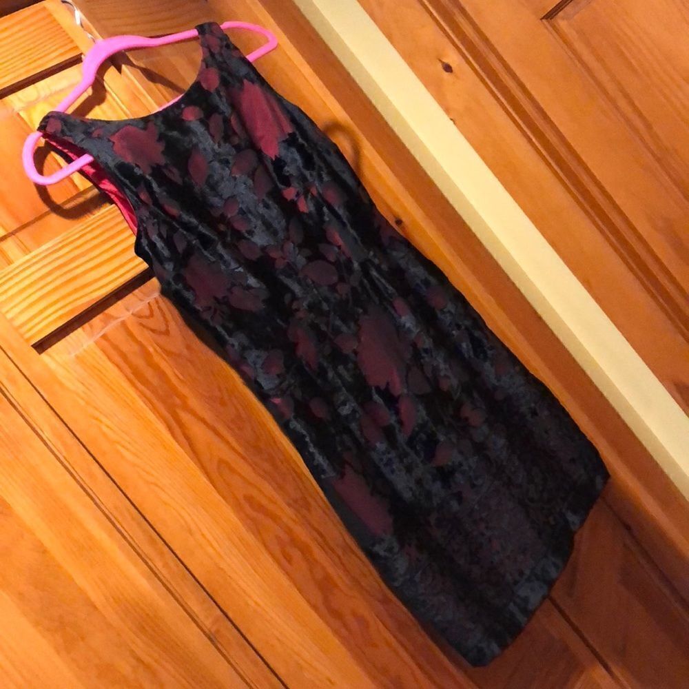 Black Velvet/Red Holiday Dress